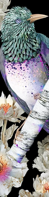 Free bird bookmark featuring a perched bird illustration